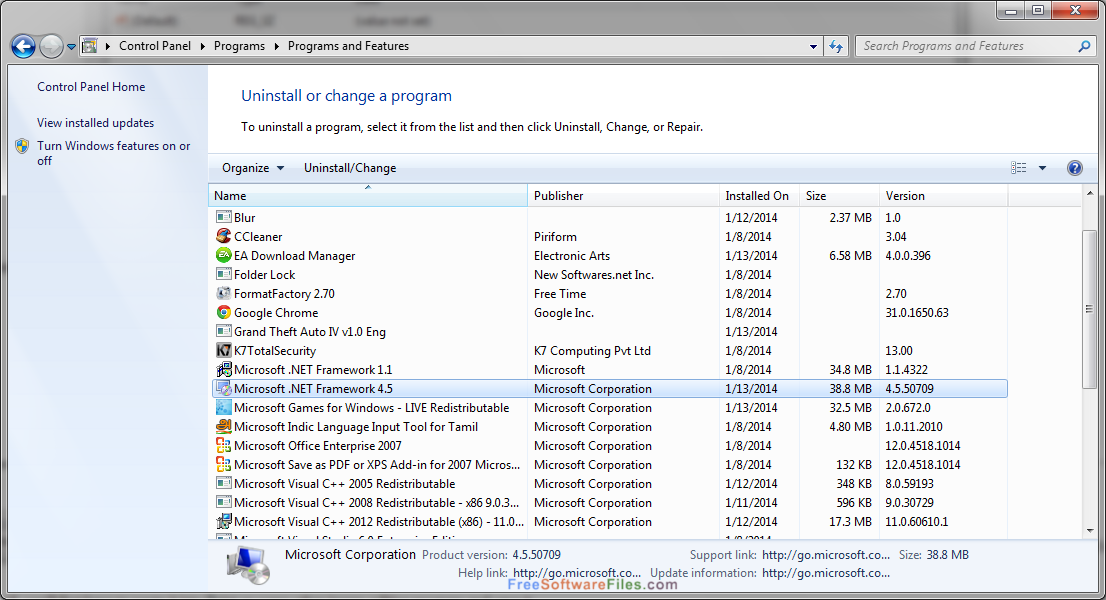 Microsoft .NET framework 4.5 Latest Version Download
