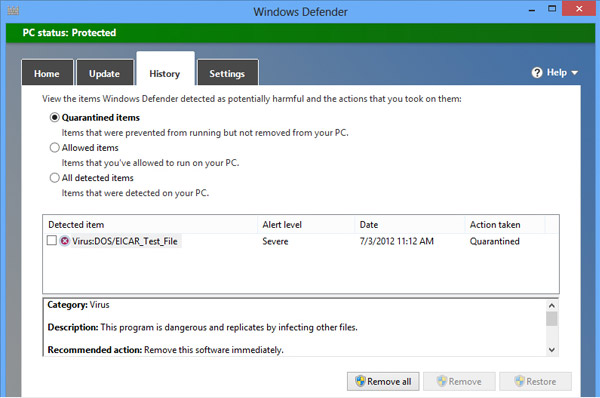 Microsoft Windows Defender free download full version