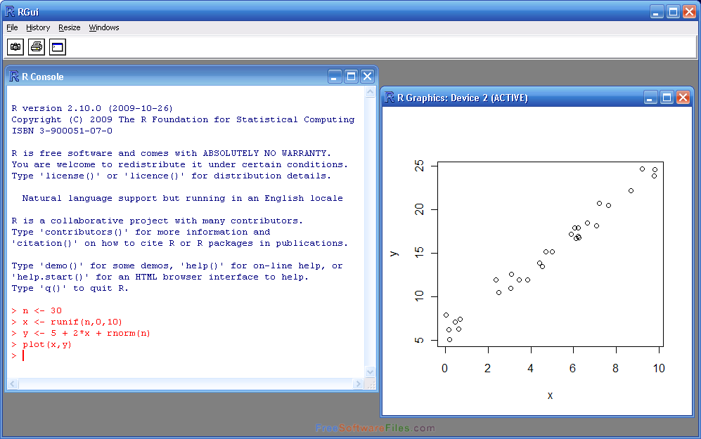 R for Windows 3.5.1 statistical and data analysis
