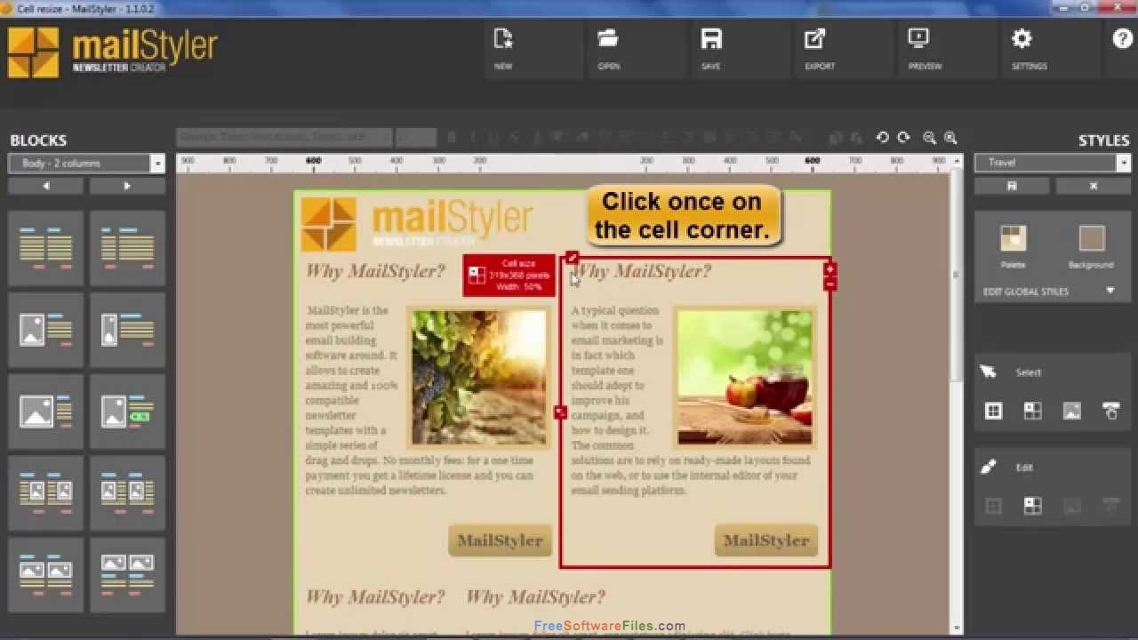 MailStyler Newsletter Creator 2.3 Free Download for Windows PC
