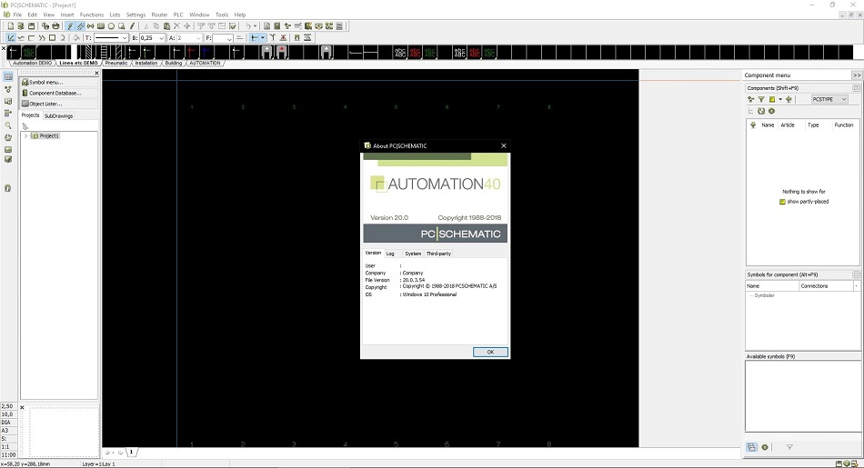 PCSCHEMATIC Automation 20.0 electrical control panel design software free download