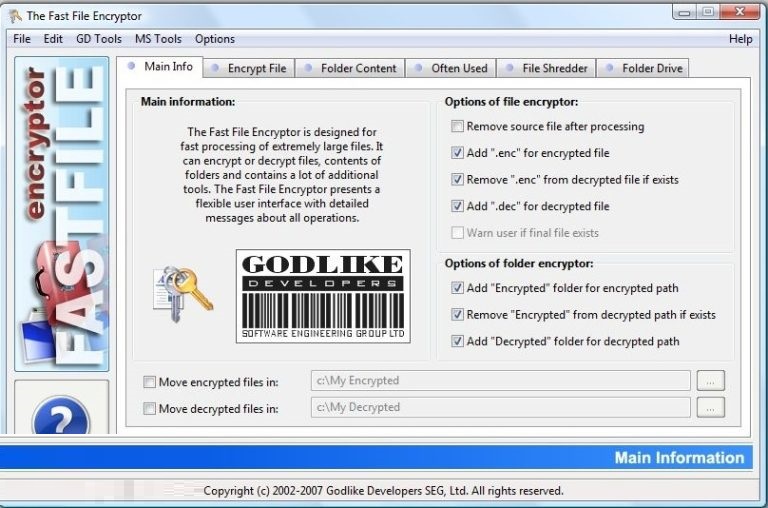 Free Download for Windows PC Fast File Encryptor 10